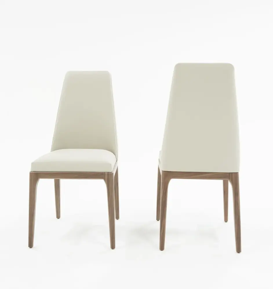 Deep Seating Modrest Encino Modern Grey & Walnut Dining Chair place 2)
