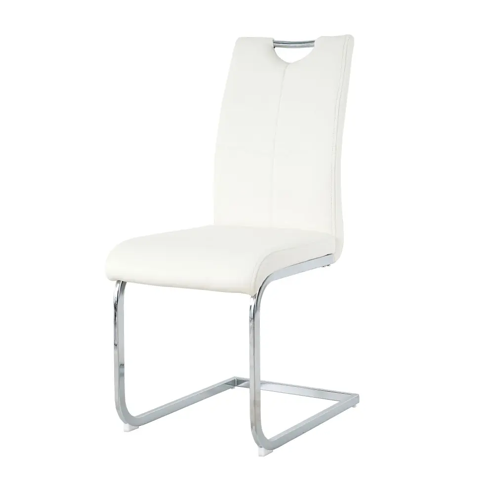 Modern Dining Chairs Padded Seat And Alloy Legs