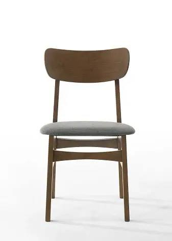 Modrest Castillo - Modern Walnut and Grey Side Dining Chair place 2)