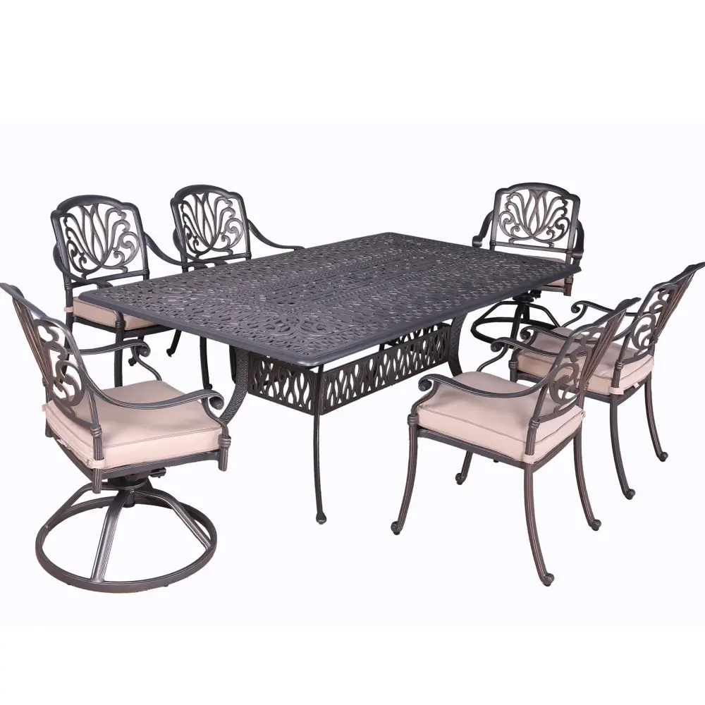 Rectangular Long Dining Adjust Sunbrella Cushions