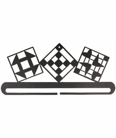 Ackfeld Manufacturing 12in Quilt Blocks Split Bottom Charcoal