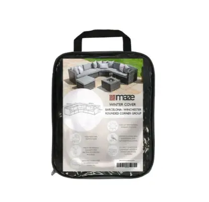 Curved Outdoor Cover Sofa Adjust - Black Air Vents