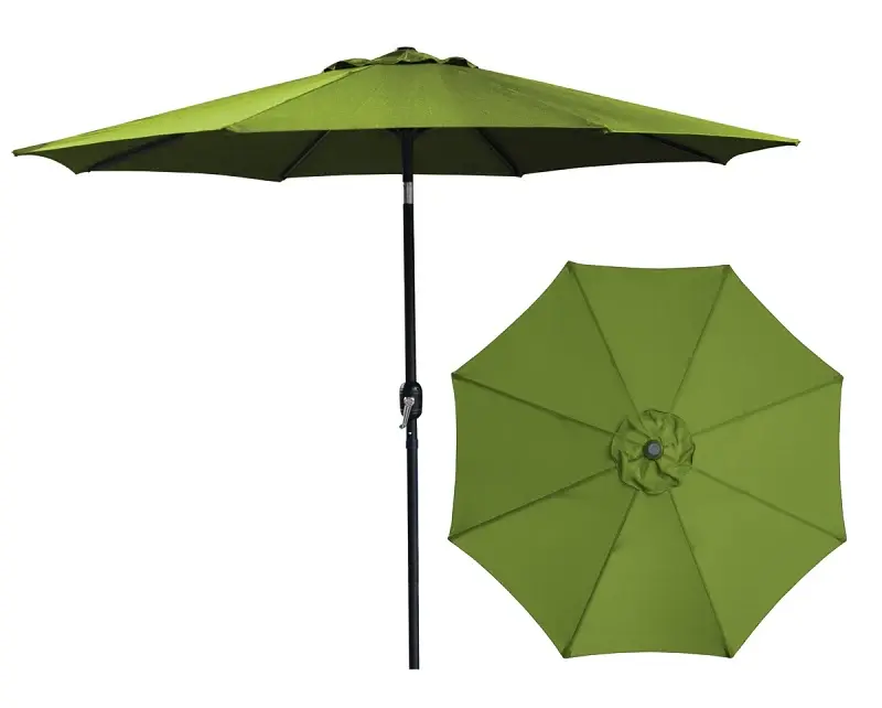 Seasonal Trends 62105 Crank Umbrella, 92.9 H, 107.9 W Canopy, 107.9 L Canopy, Round Canopy, Chromed Frame