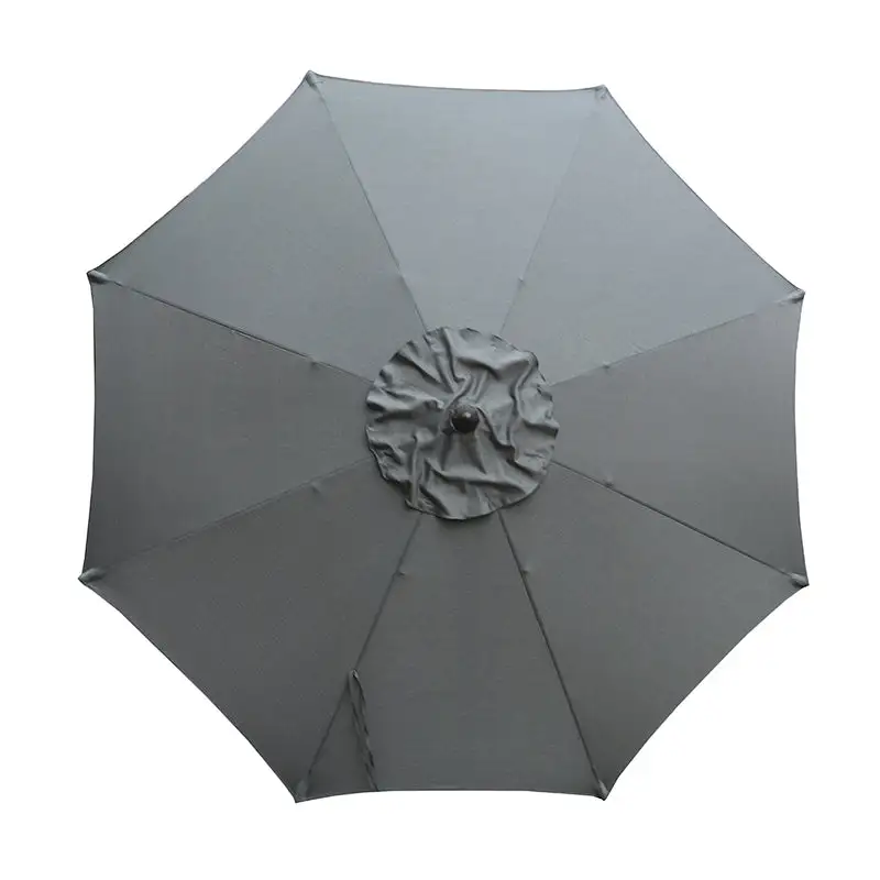 Living Accents 9 ft. Tiltable Gray Market Umbrella Outdoor Shade