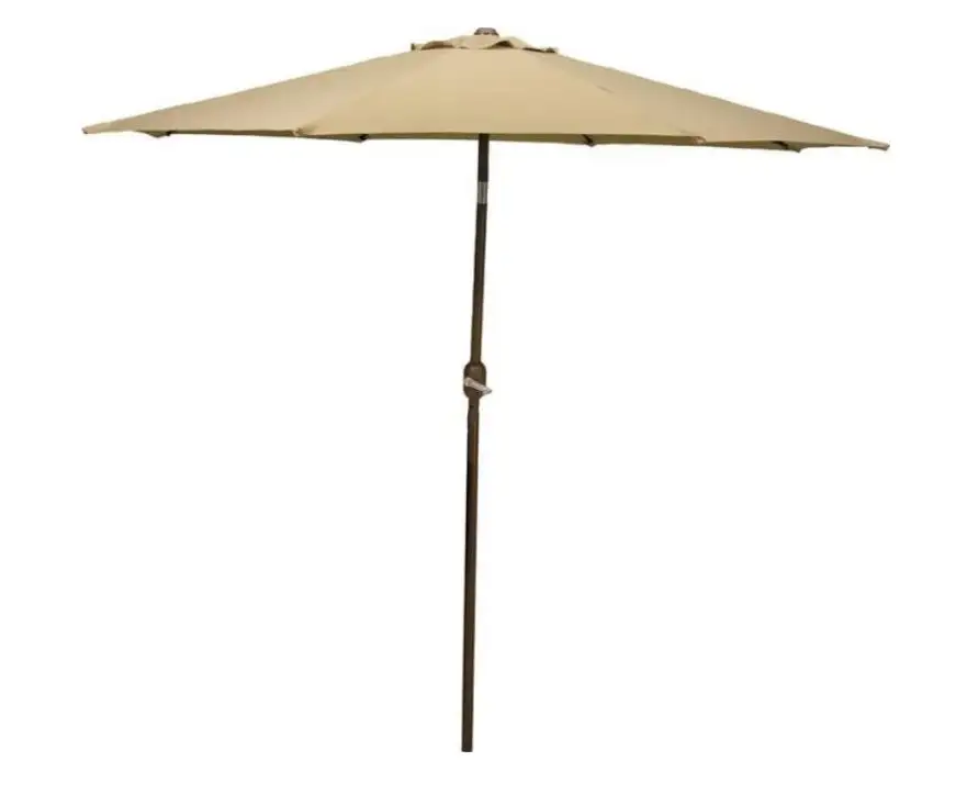 Worldwide Sourcing 65777 Aluminum Crank Umbrella Taupe 9 Feet Patio Garden Shade