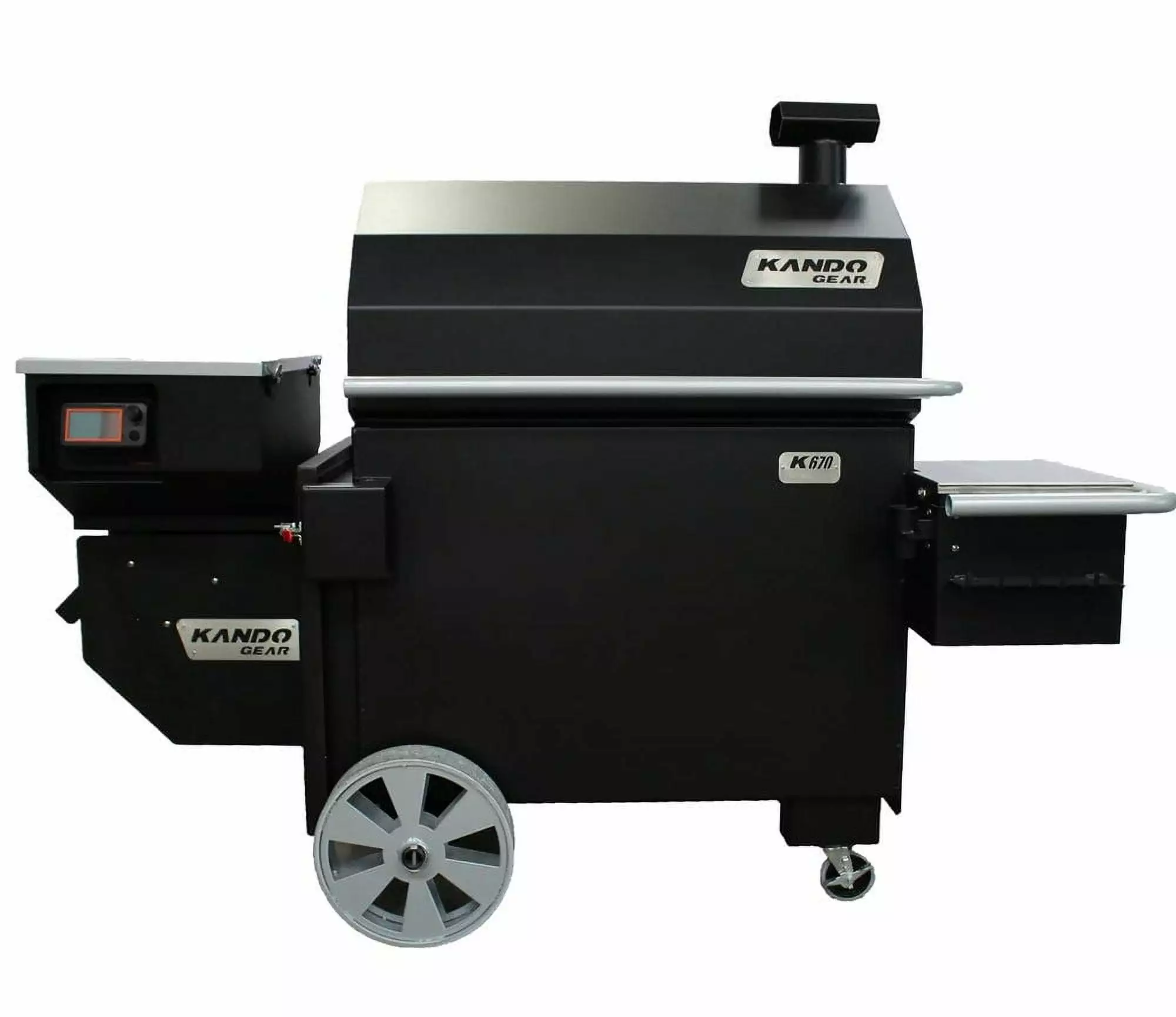 Kando Gear Champ Pellet Grill Smoker Stainless Steel Grates Durable Outdoor Cooking