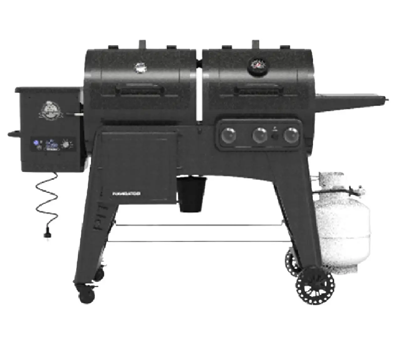 Pit Boss 10529 Navigator Wood Pellet Patio Grill Black Compact Outdoor Cooking