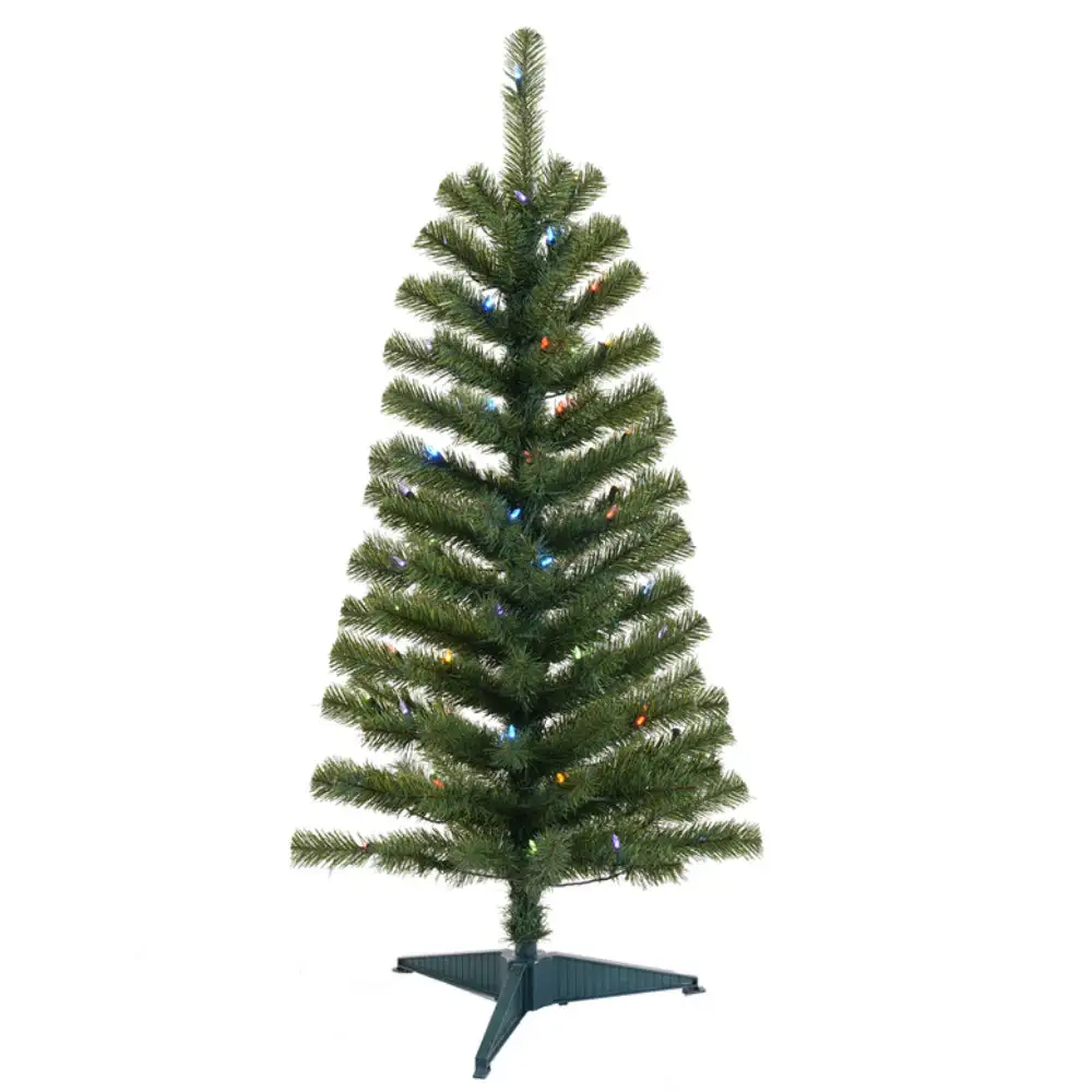 Celebrations J60-297-100 Prelit Pencil Artificial Christmas Tree 6 Ft Slim Holiday Decor