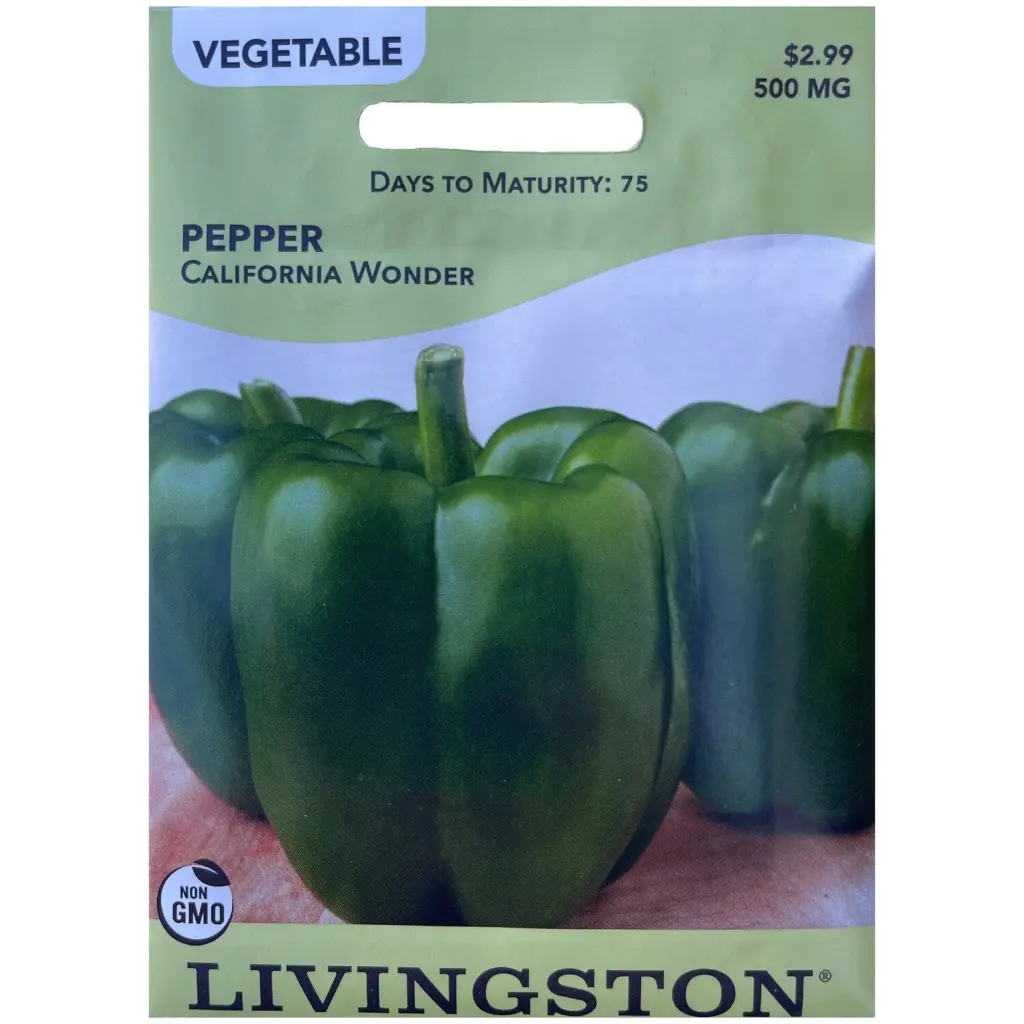 Livingston Seed Pepper California Wonder 500 mg Sweet Pepper Seeds