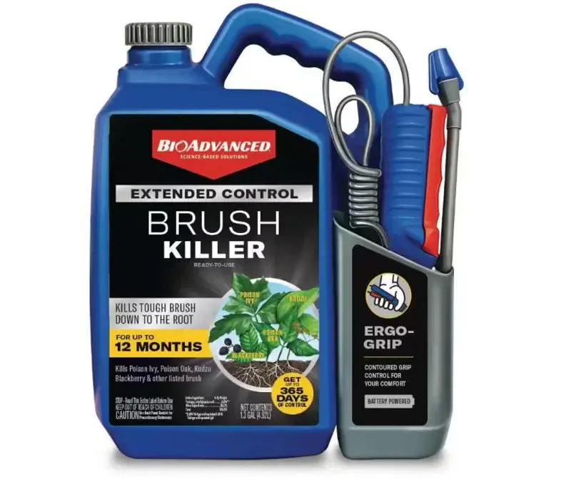 BioAdvanced 800620A Lengthened Control Brush Killer, Liquid, Clear, 1.3 gal Bottle