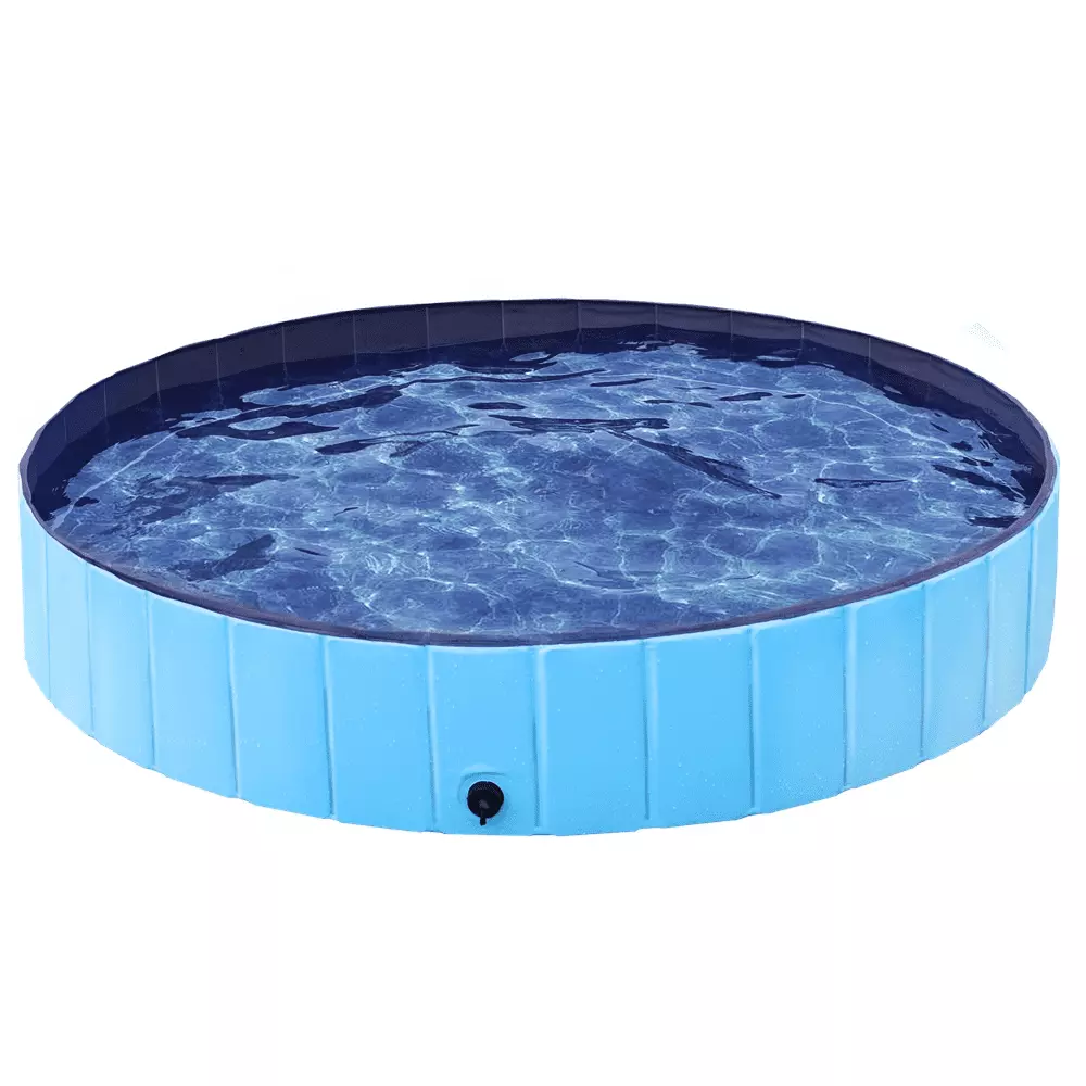 Yaheetech PVC Portable Pet Swimming Pool Blue 63 L
