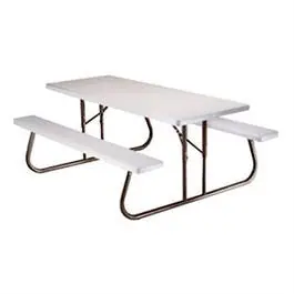 Folding Patio Picnic Table, 6-Ft. Outdoor Dining and Entertaining Various