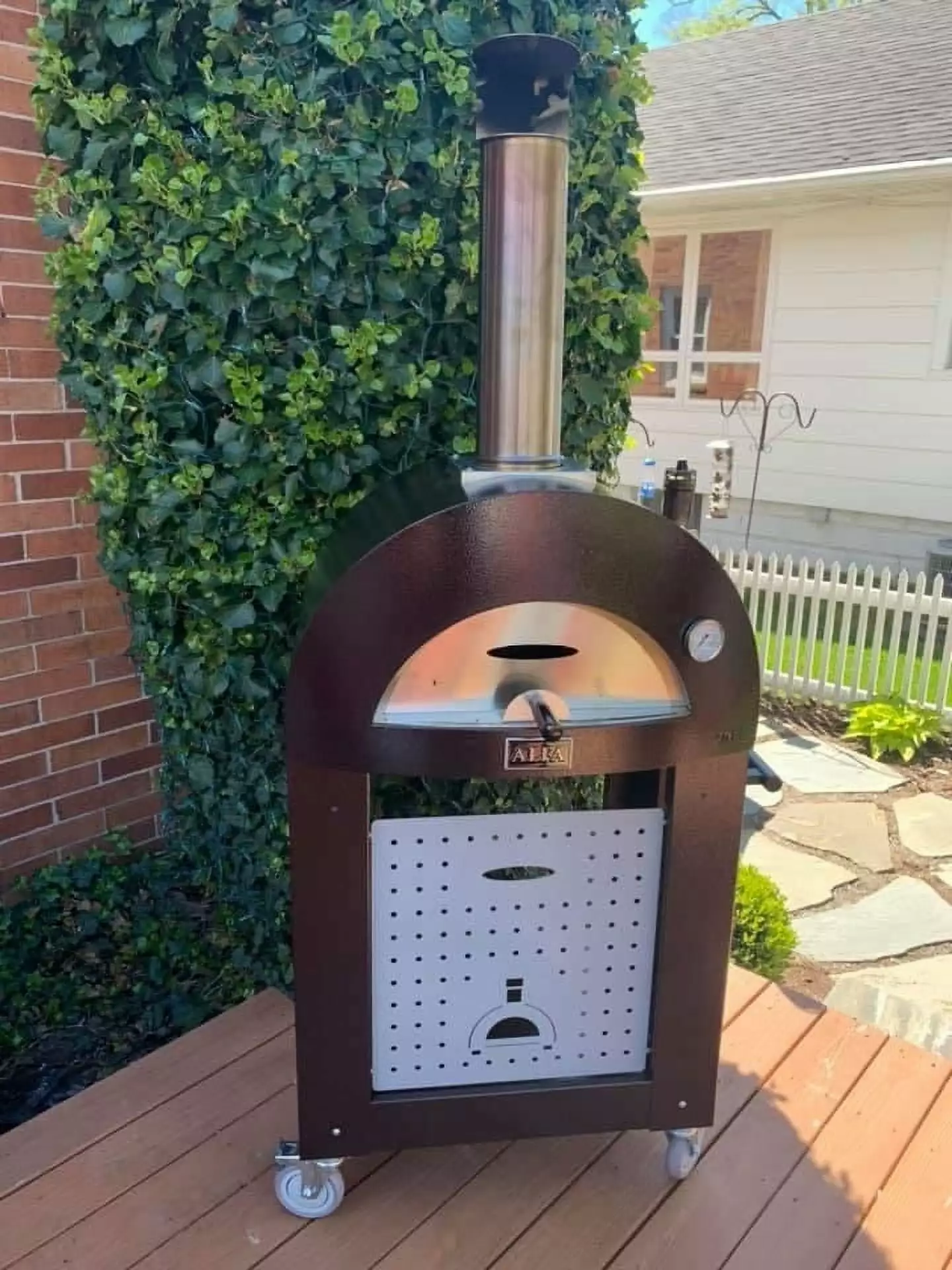 ALFA Nano Pizza Oven Stand Italian Made Outdoor Cooking Style Black Base Stand