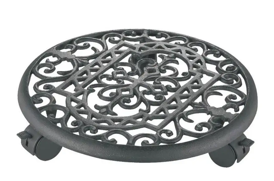 Landscapers Select W52890-3L Black Shelf Planter Dolly Easy Moving