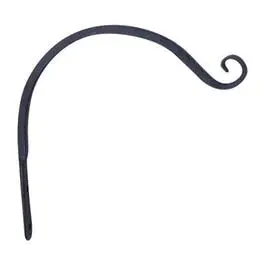 Hanging Plant Hook Curved Black 12-Inch Decorative Plant Hanger Green Thumb
