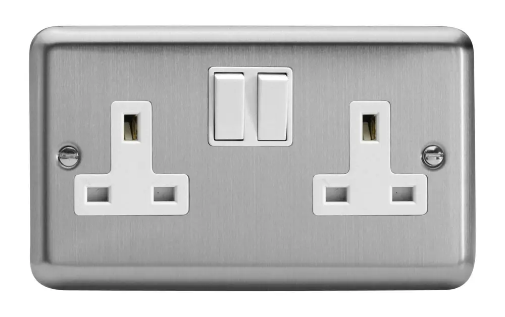 Varilight Socket, Alloy, Matt Chrome,88x148x31mm