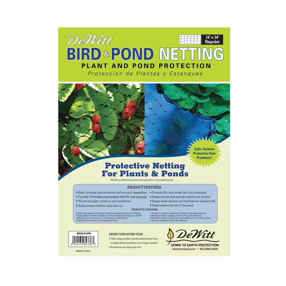 DeWitt BPN1414 Plant Pond Netting Black 14 Feet Garden Protection Mesh