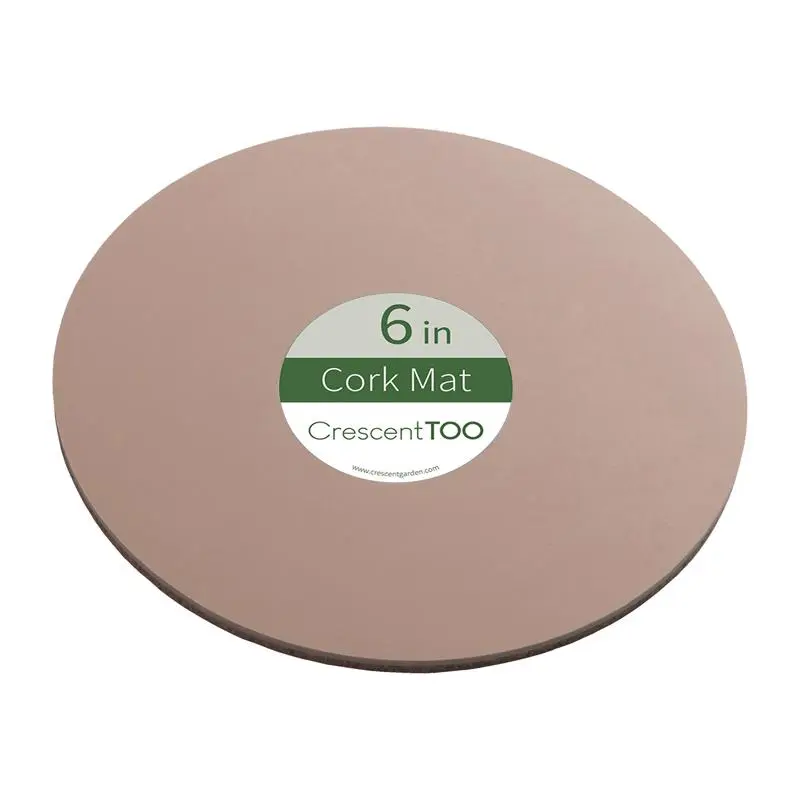 Crescent Garden 6 Cork Plastic Planter Mat Natural Pack 25 Plant Saucers
