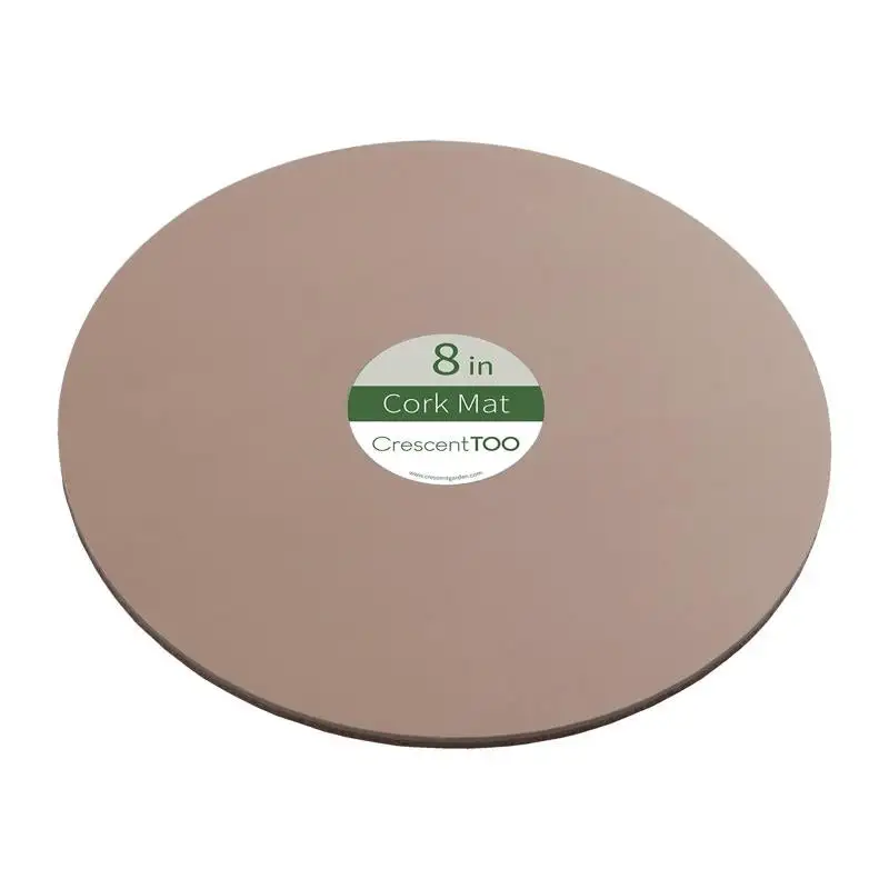 Crescent Garden 8 Cork Plastic Planter Mat Natural Pack 25 Small Plant Saucers