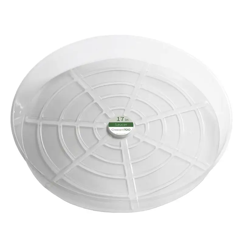 Crescent Too 17 Inch Clear Plastic Plant Saucer Pack 25 Indoor Outdoor Use