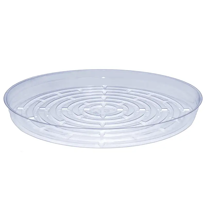 Curtis Wagner Plastics Everspring 3.25-Inch H X 13-Inch D Vinyl Plant Saucer Clear Pack 25