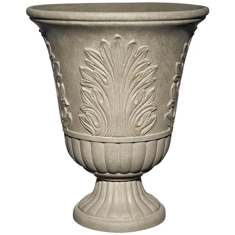 Classic Home & Garden 19 H X 16 D Plastic Larissa Urn Planter Sand Classic Outdoor Decor