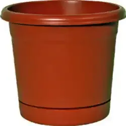 Southern Patio RN0612TC Rolled Rim Plastic Planter Indoor Outdoor