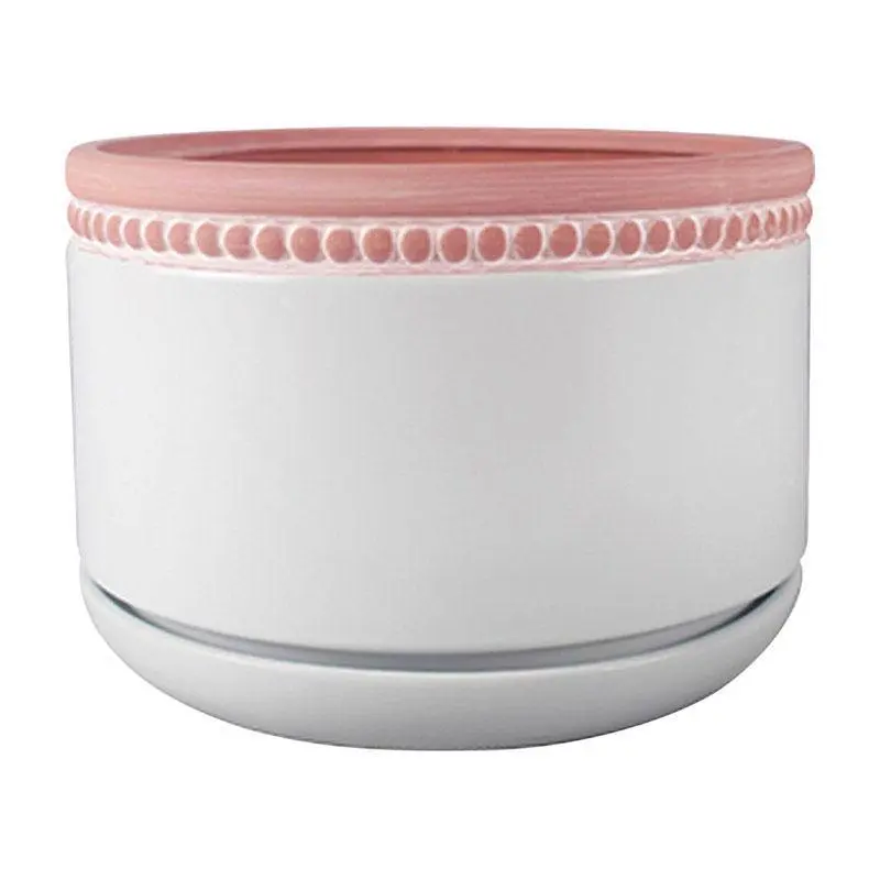 Trendspot 6 . D Ceramic Planter Whitewash Pack 4