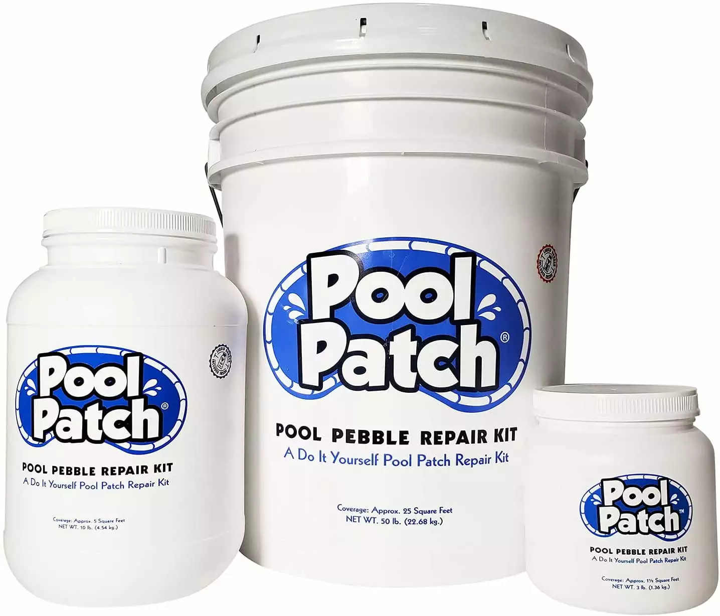 Pool Patch Pool Pebble Repair Kit Aqua Blue Mini 3-Pound Pebble Plaster 10