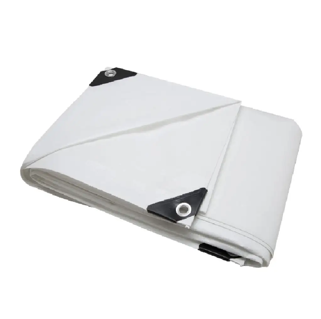 ProSource TW1824 Plastic Tarp White 18ft x 24ft Durable Cover