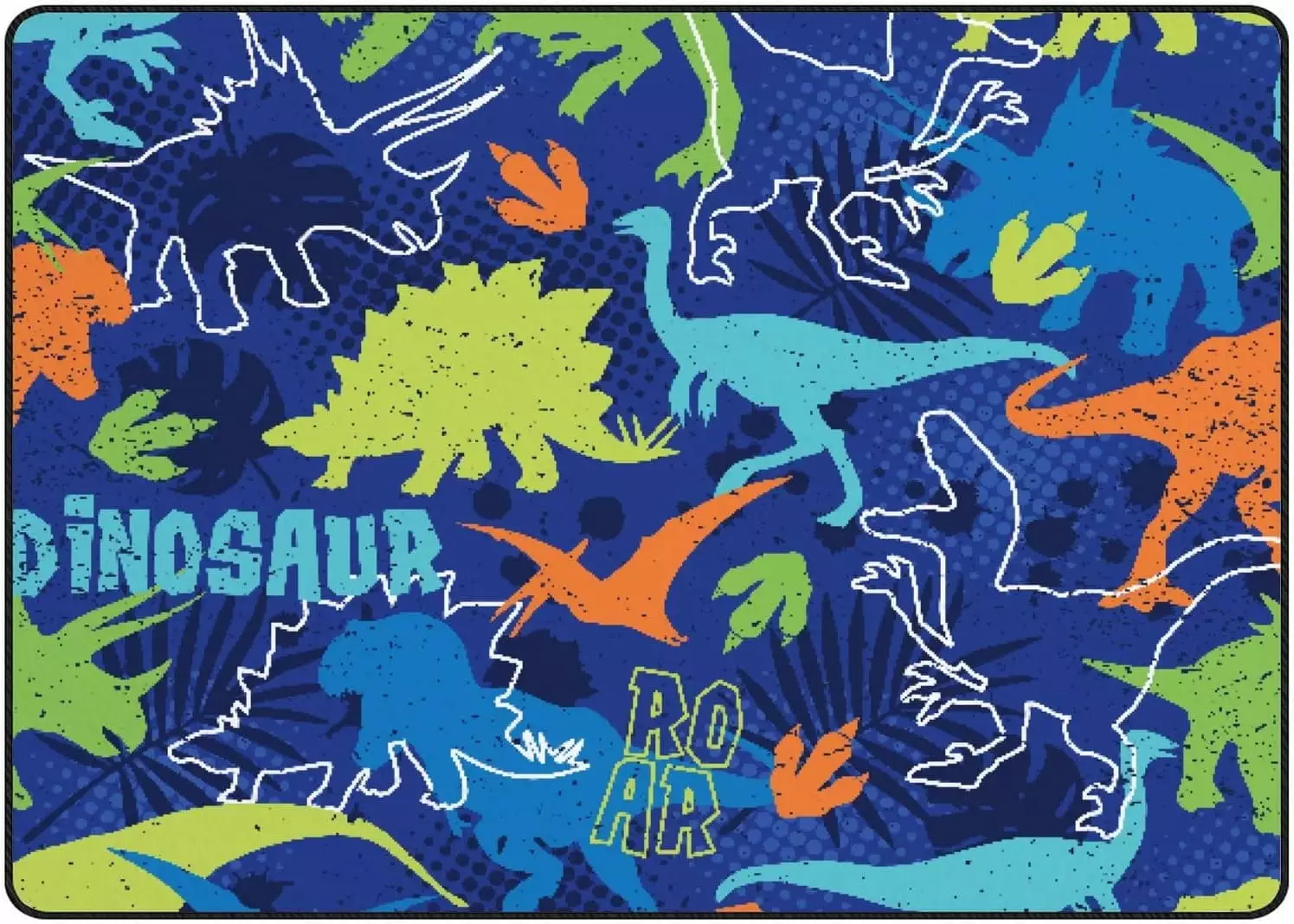 Colorful Dinosaur Crawling Indoor Carpet Play Mat 63x48in Living Room Bedroom Nursery FREEAM