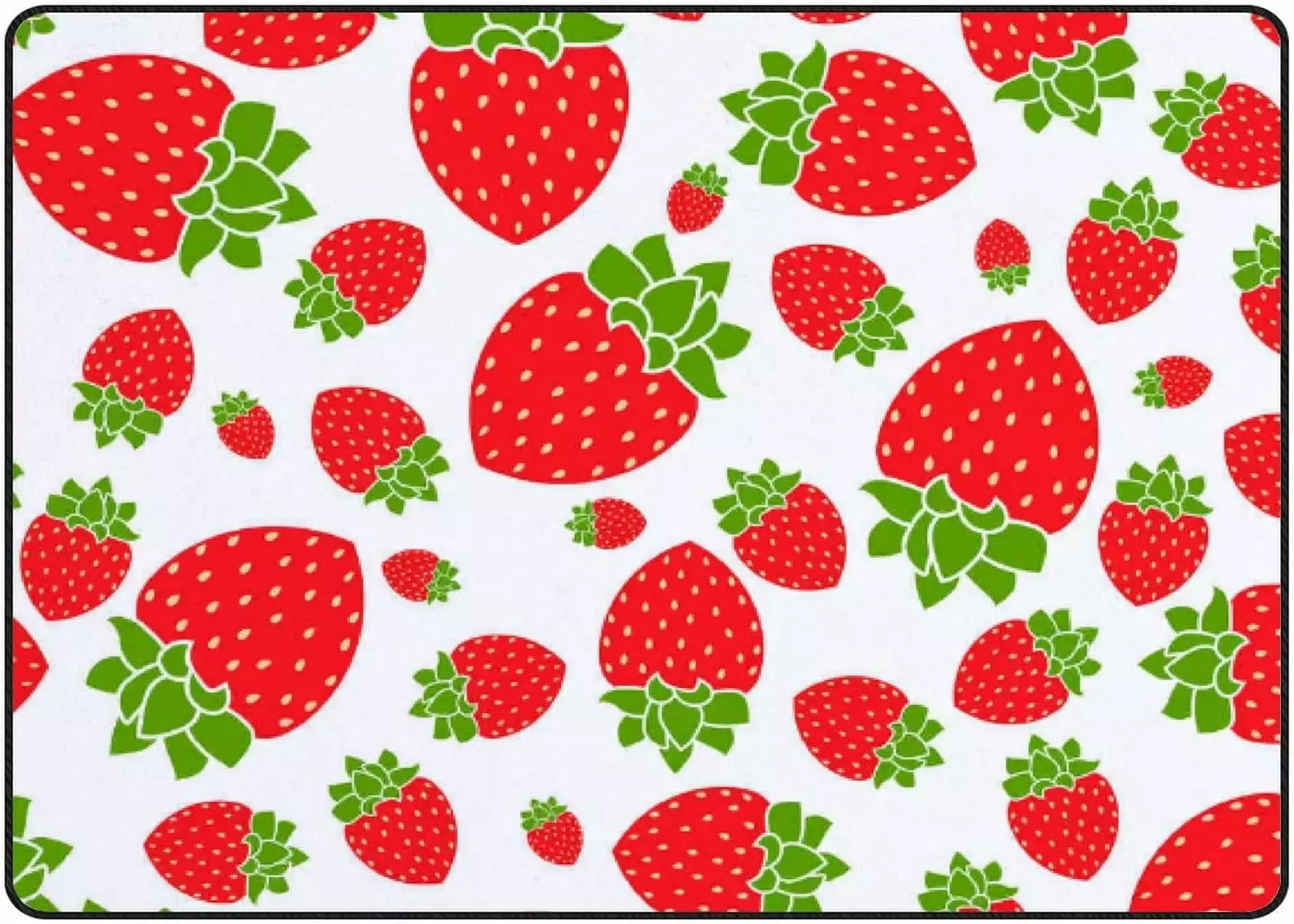 Strawberry Red Crawling Indoor Carpet Play Mat 80x58in Living Room Bedroom Educational Nursery FREEAM