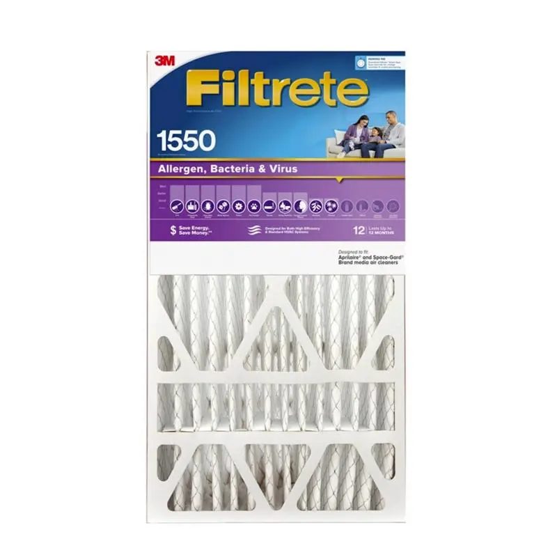 Filtrete 16x25x5 MERV 12 Pleated Allergen Air Filter Pack 2