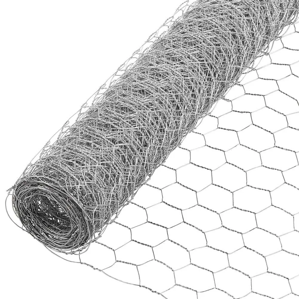 Weather-Resistant Galvanized Poultry Netting, 1" x 36" x 50'