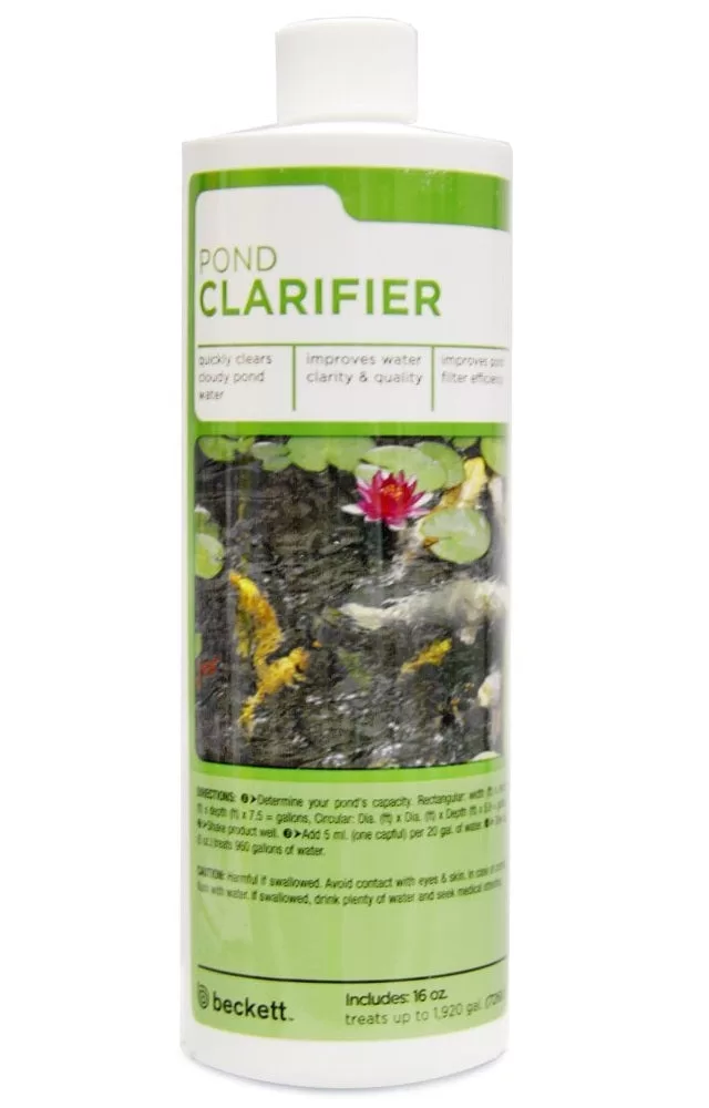 Beckett 7208610 Pond Clarifier 16 Oz Water Treatment Clear Ponds