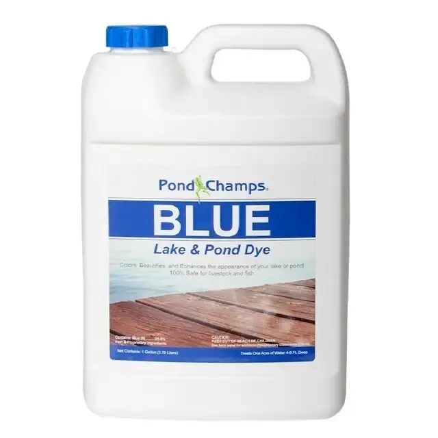 Pond Champs Blue Lake and Pond Dye 1-Gallon Water Clarity and Algae Control