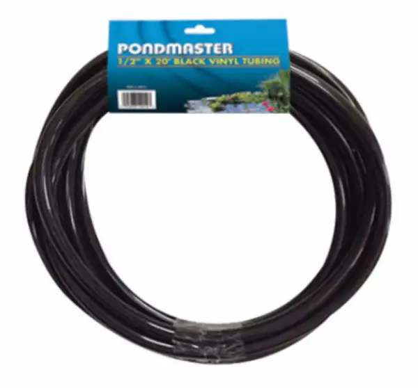 PondMaster 12020 Standard Vinyl Pond Tubing Black 1/2 x 20 Feet