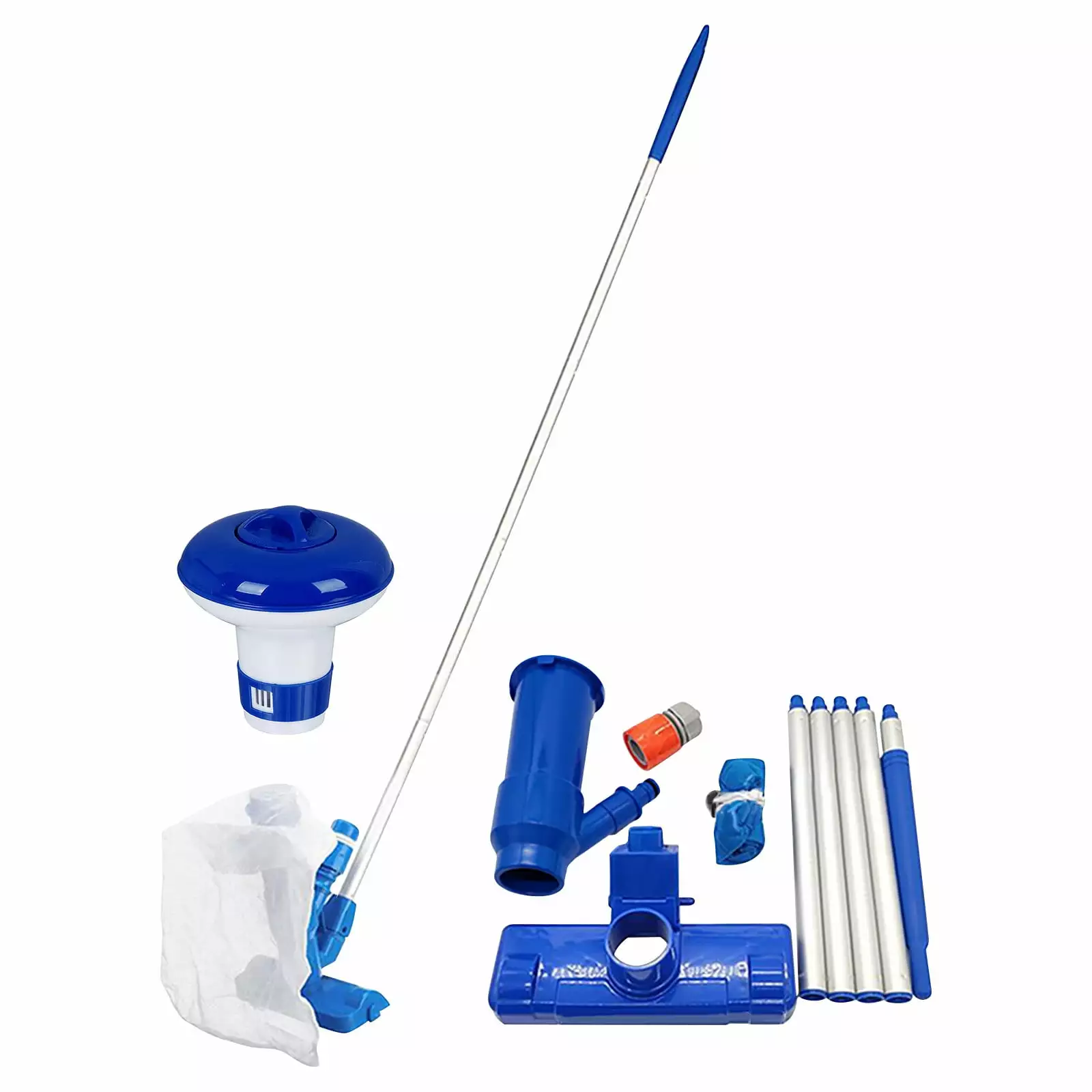Clearance Swimming Pool Nozzle Suction 5-Section Aluminum Pole