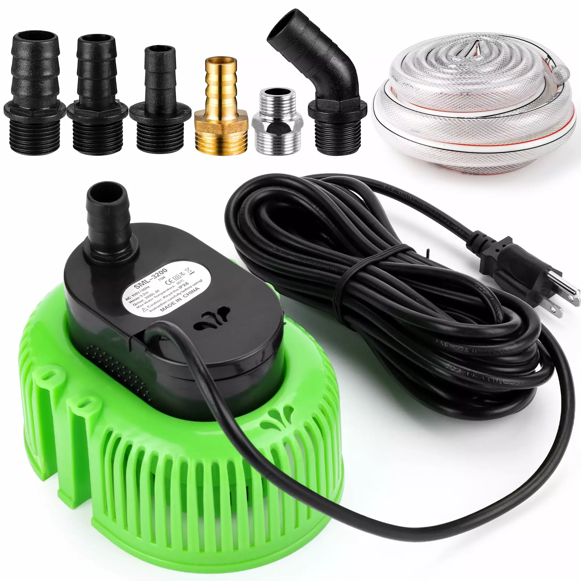 Danolapsi Pool Cover Pump 850 GPH 16 Ft Hose and 25 Ft Power Cord Above Ground Pools 850gph