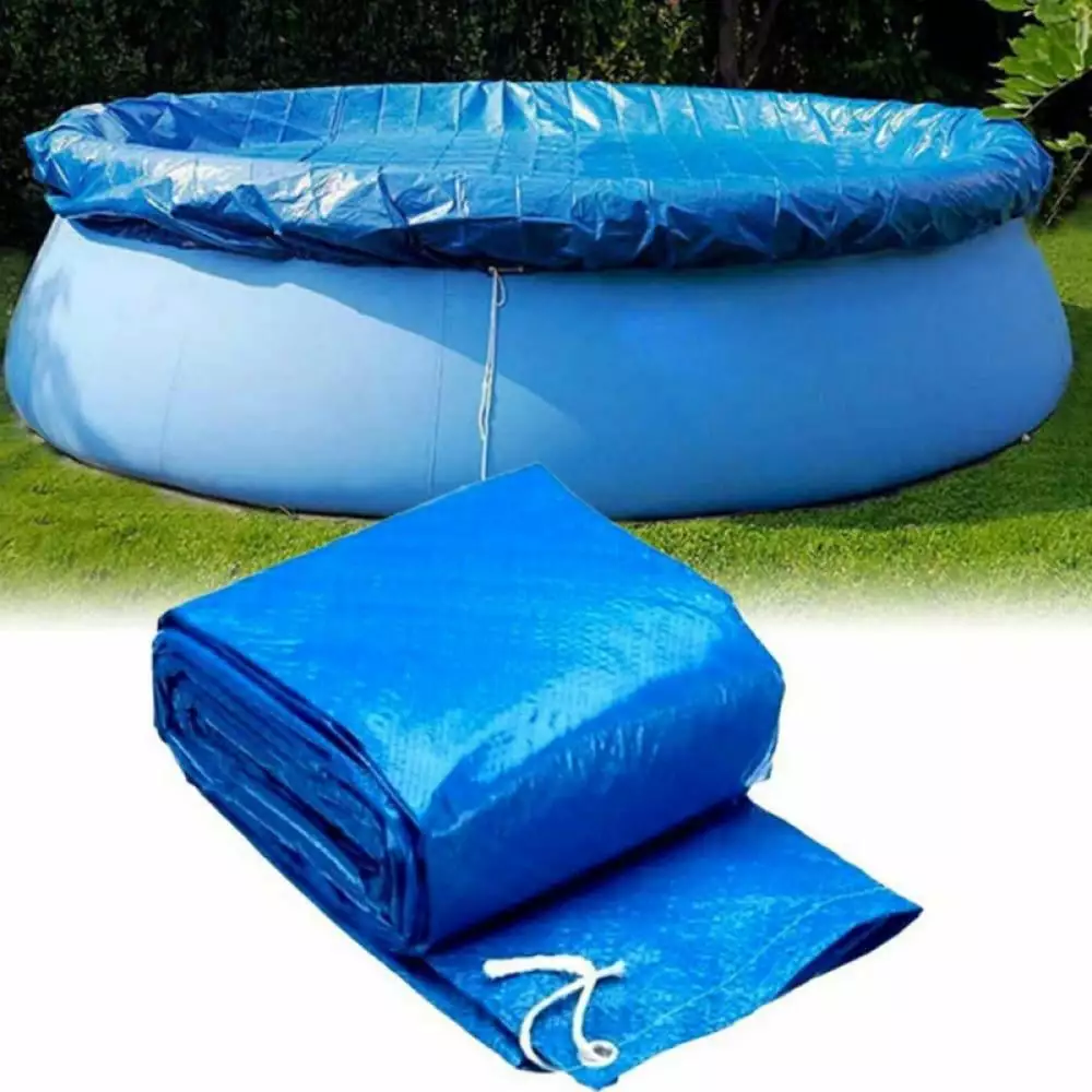 Fitup Round Swimming Pool Solar Cover Durable Dustproof Rainproof Pool Cover Inflatable Family Pool Paddling Pools 10ft 10