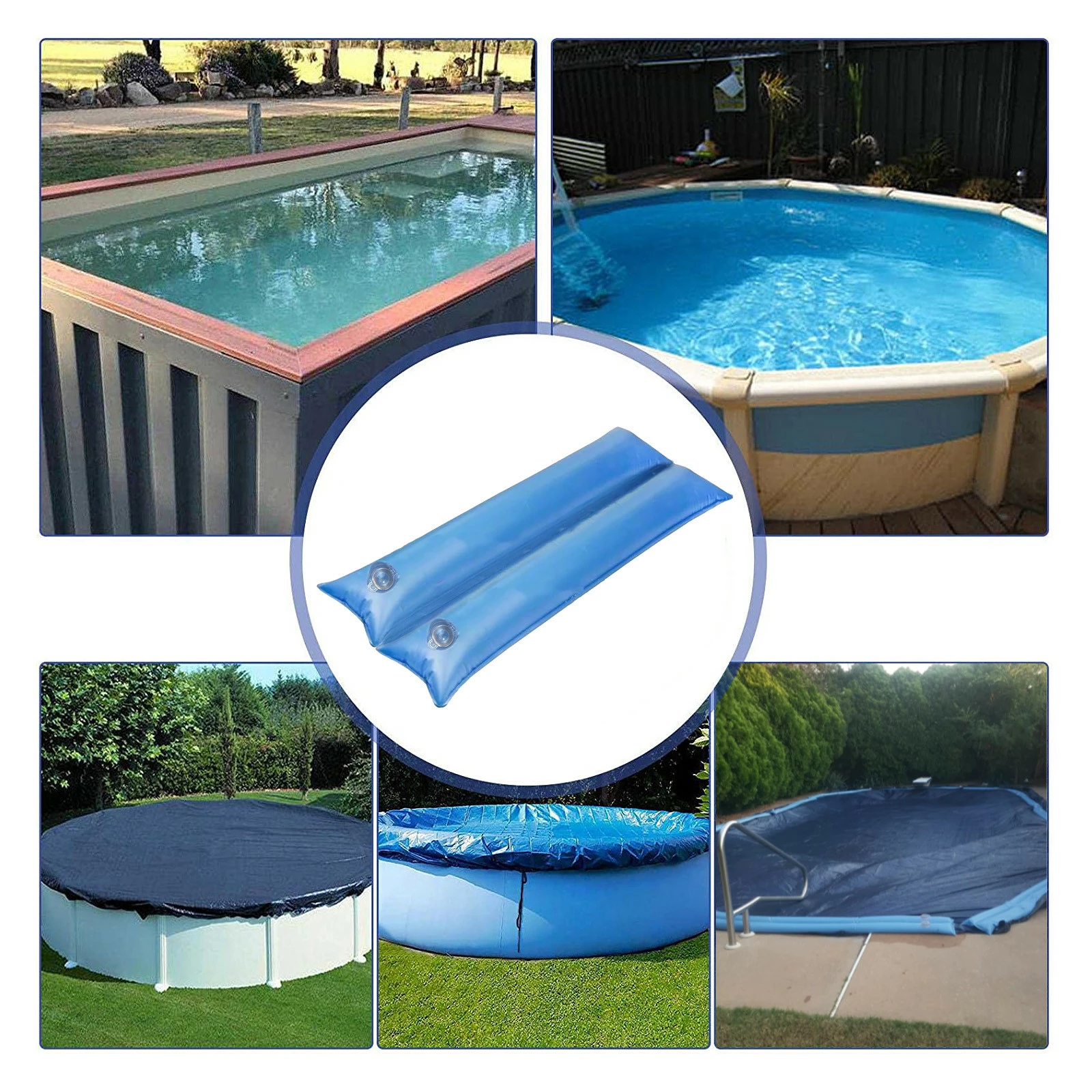 ZToonmas Double Water Pool Cover Inflatable Swimming Pool Water Pipe 1PC