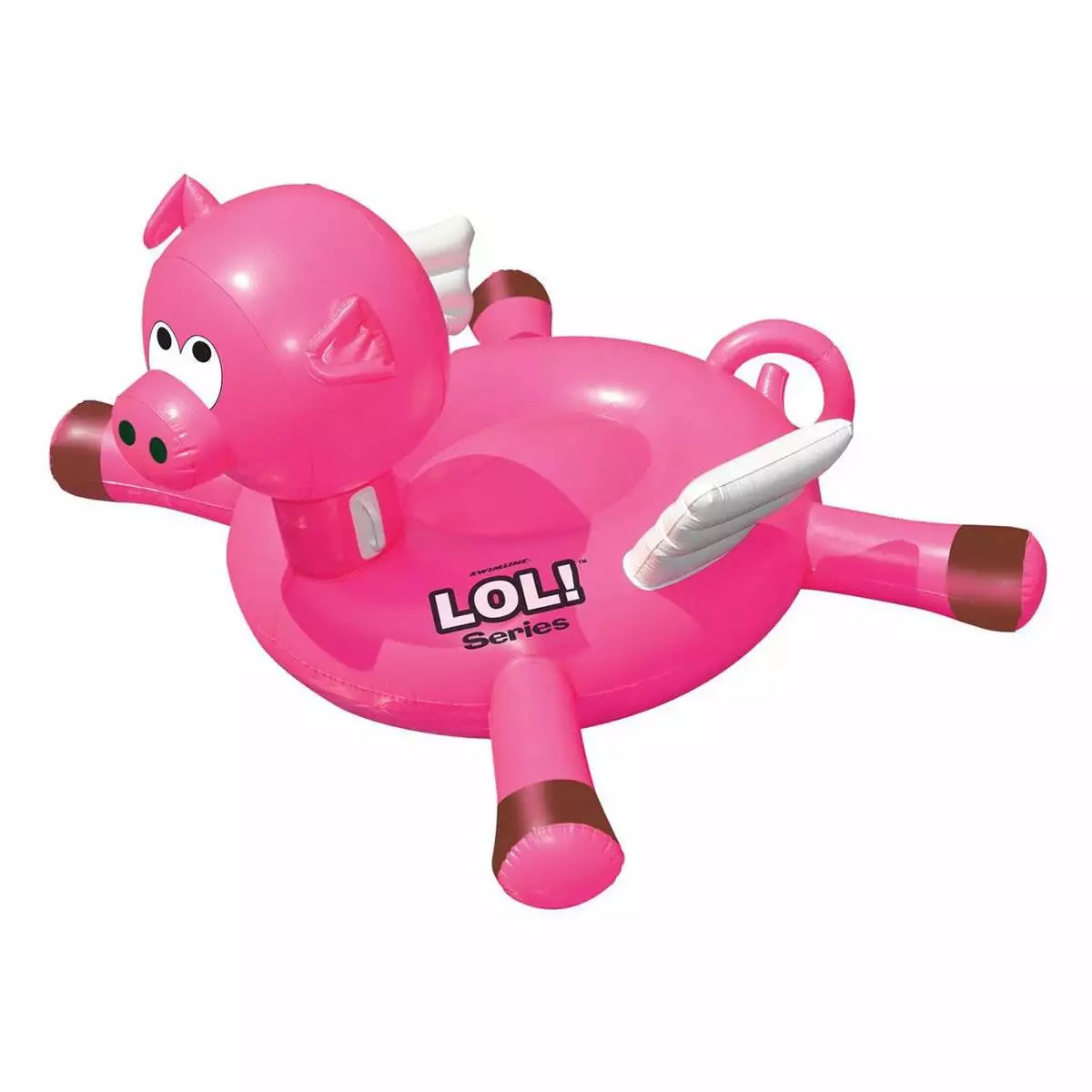 Swimline LOL Pig Inflatable Pool Float Fun Ride-On Kids and Adults Summer Water Toy