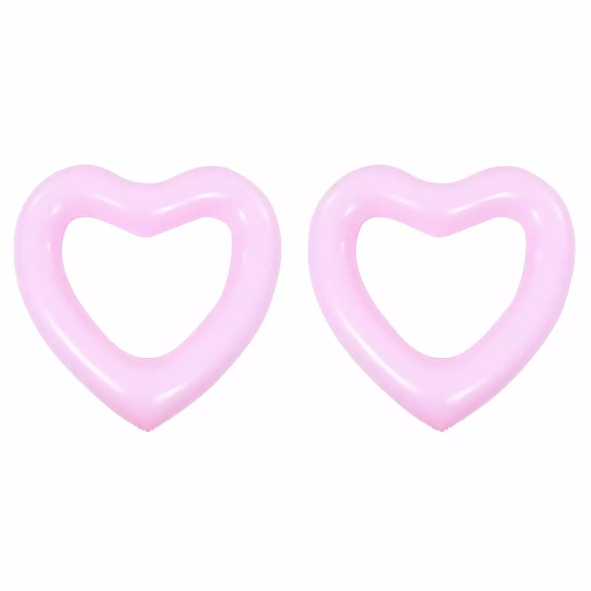 2pcs Inflatable Swimming Ring Heart Shaped Pool Float Outdoor Beach Party