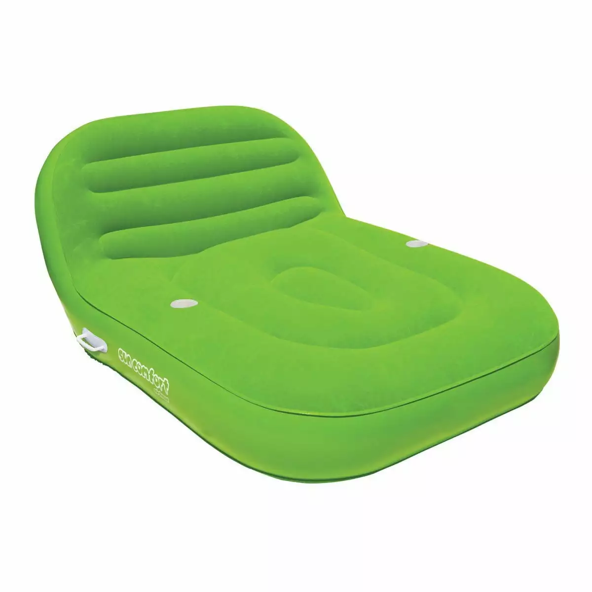 Airhead Sun Comfort Cool Suede Swimming Pool Double Chaise Lounge Float Lime