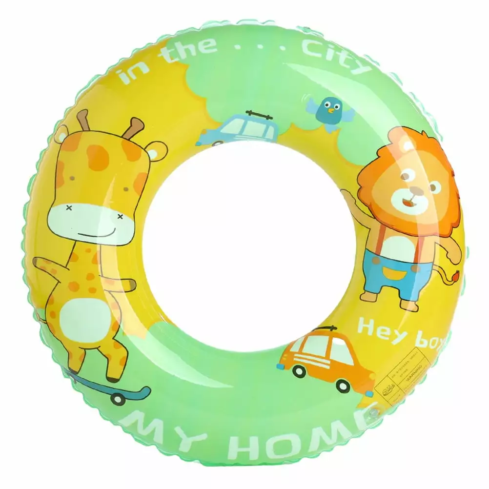 Animal Pattern Swim Ring Inflatable Pool Float Summer Water Fun
