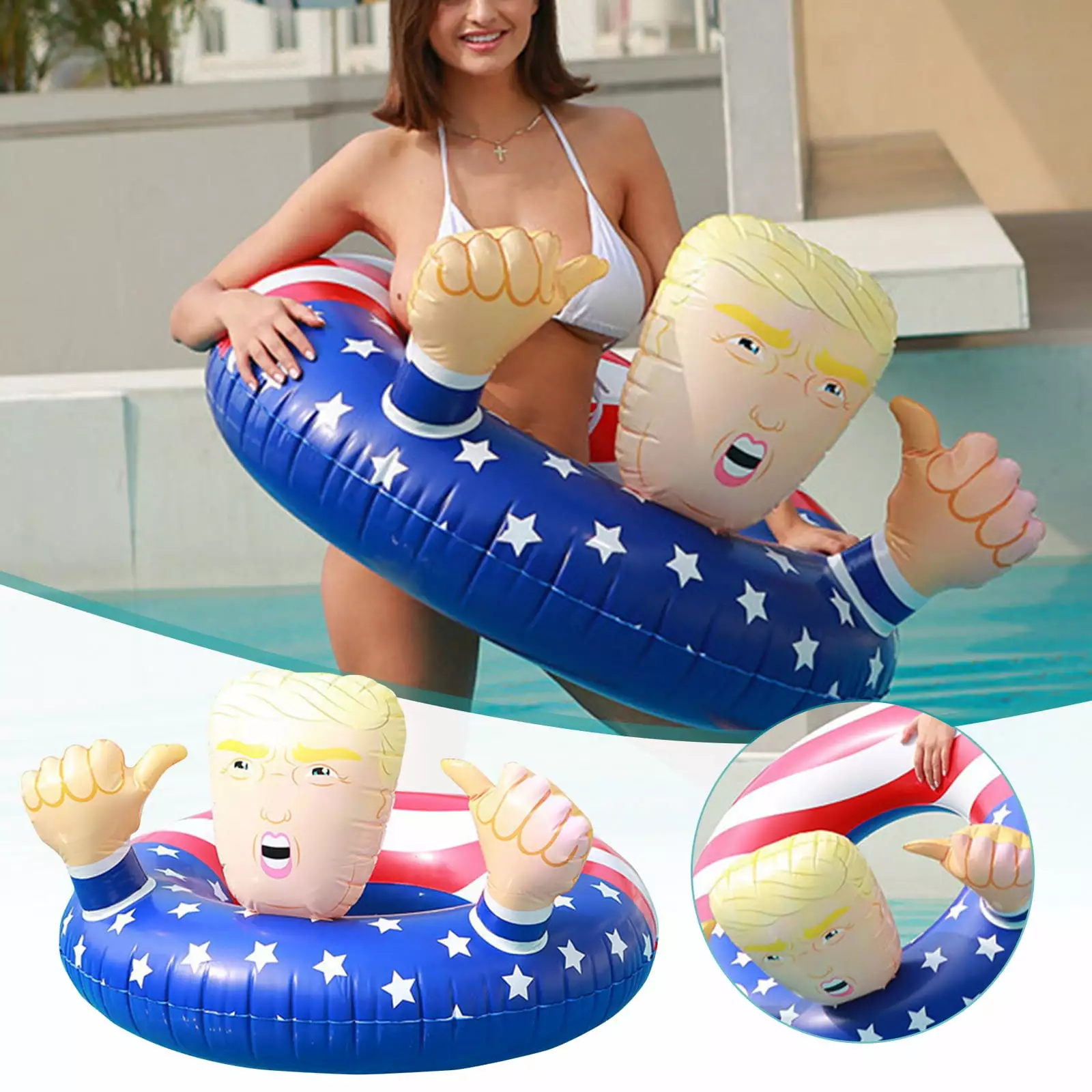 Donald Trump American Pool Float Fun Inflatable Summer Parties