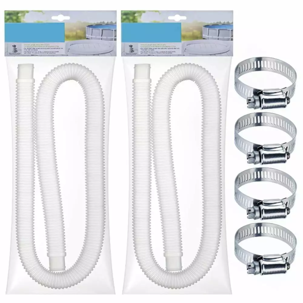 Swimming Pool Replacement Hose 1.25 Diameter - Pack 2 Above Ground Pool Filter Pumps Double