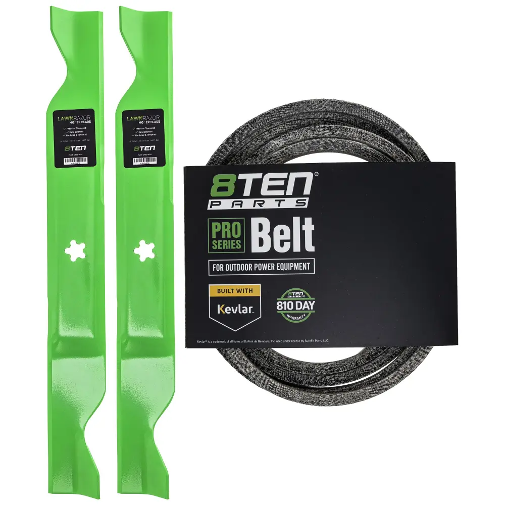 Mower Blades & Deck Belt Kit Husqvarna Poulan Pro Jonsered MK1007779