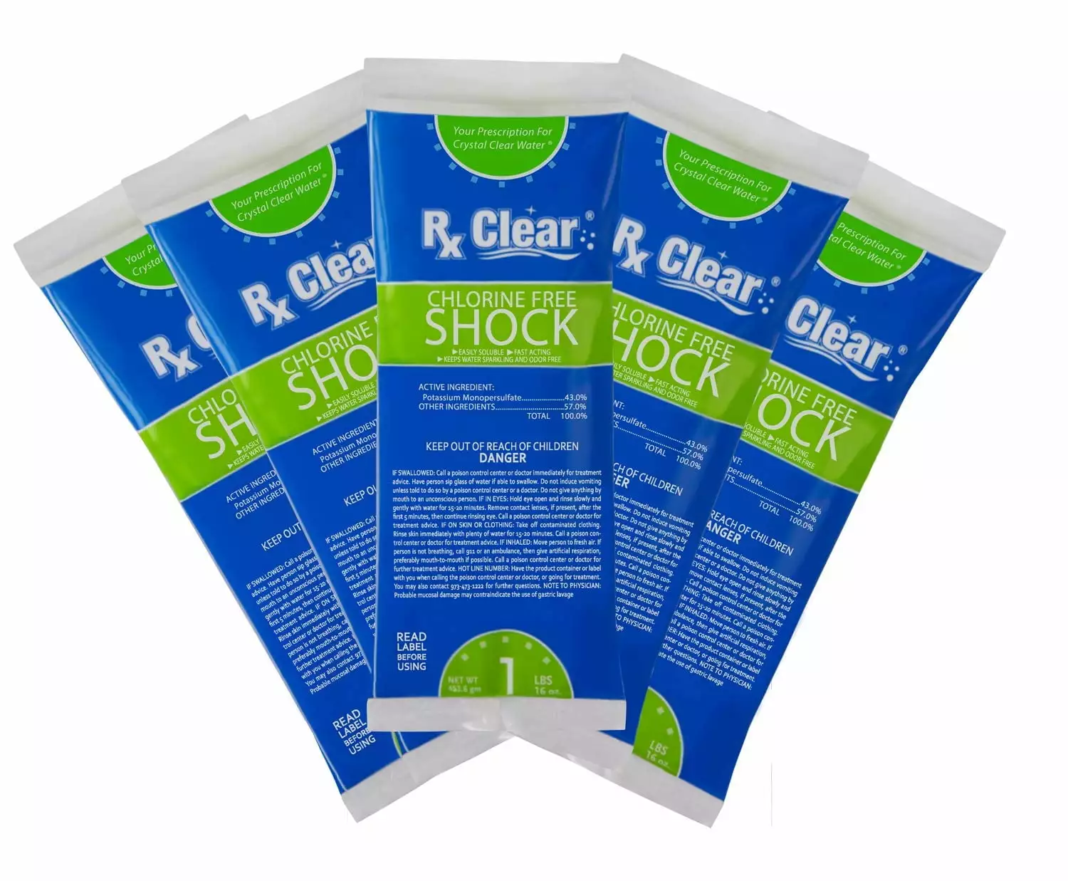Rx Clear Chlorine Free Swimming Pool Shock 5 lbs Safe Pool Treatment 1