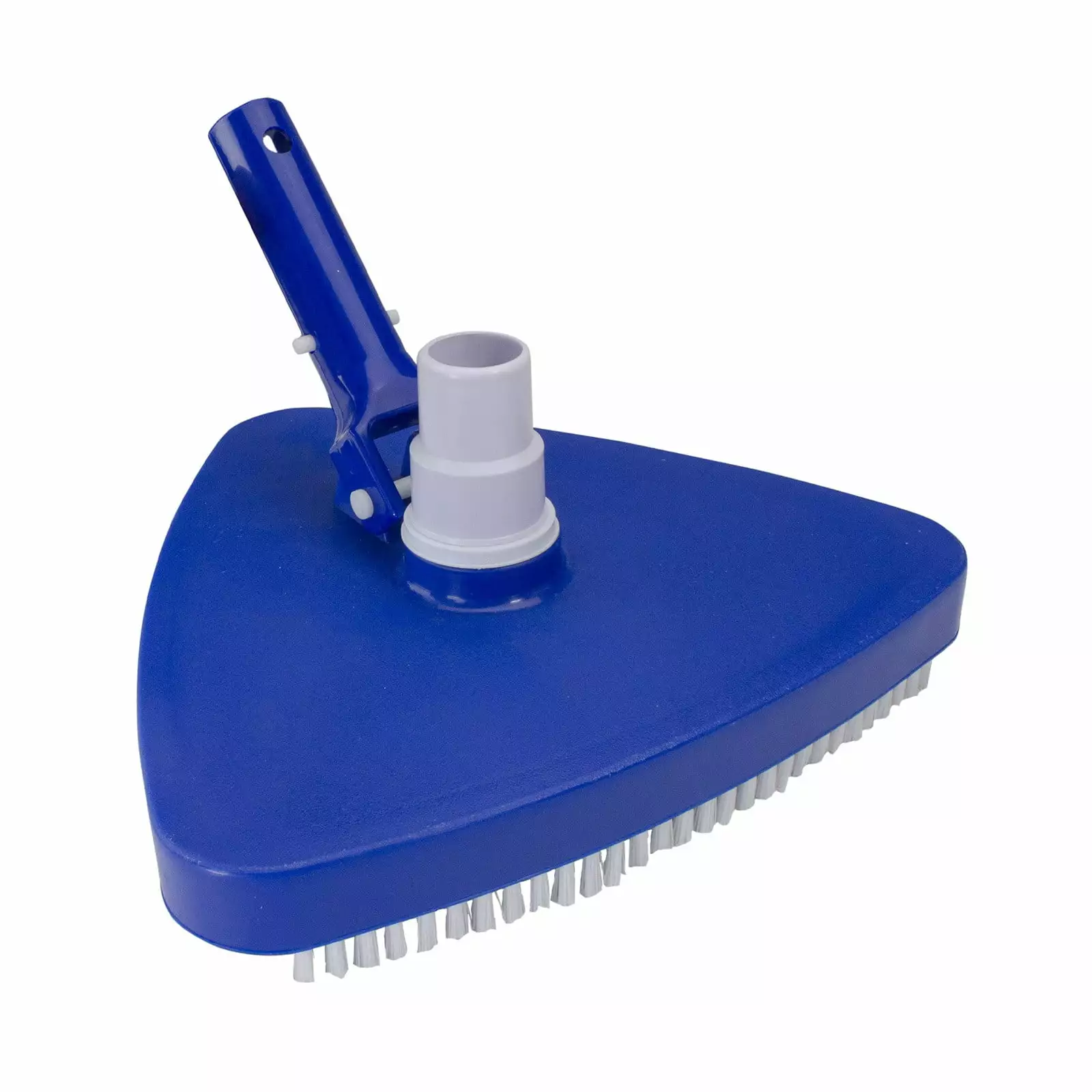 Triangular Weighted Swimming Pool Vacuum Head Swivel Cuff 10.5 Inch Blue/White